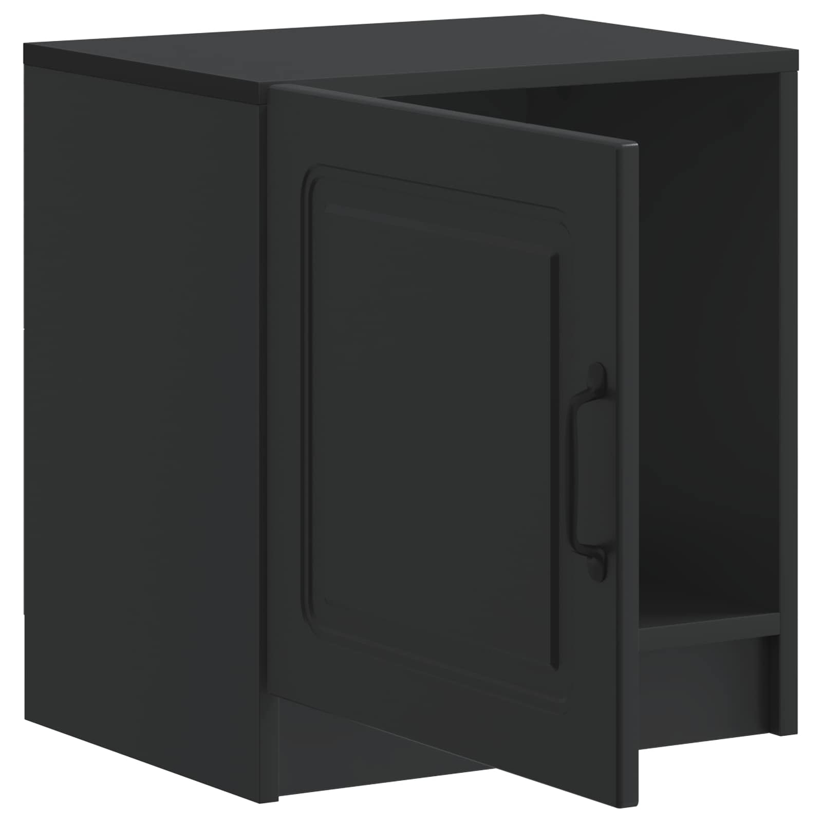 vidaXL Szafka Nocna Czarny 43 x 34,5 x 47 cm Drewno inżynieryjne