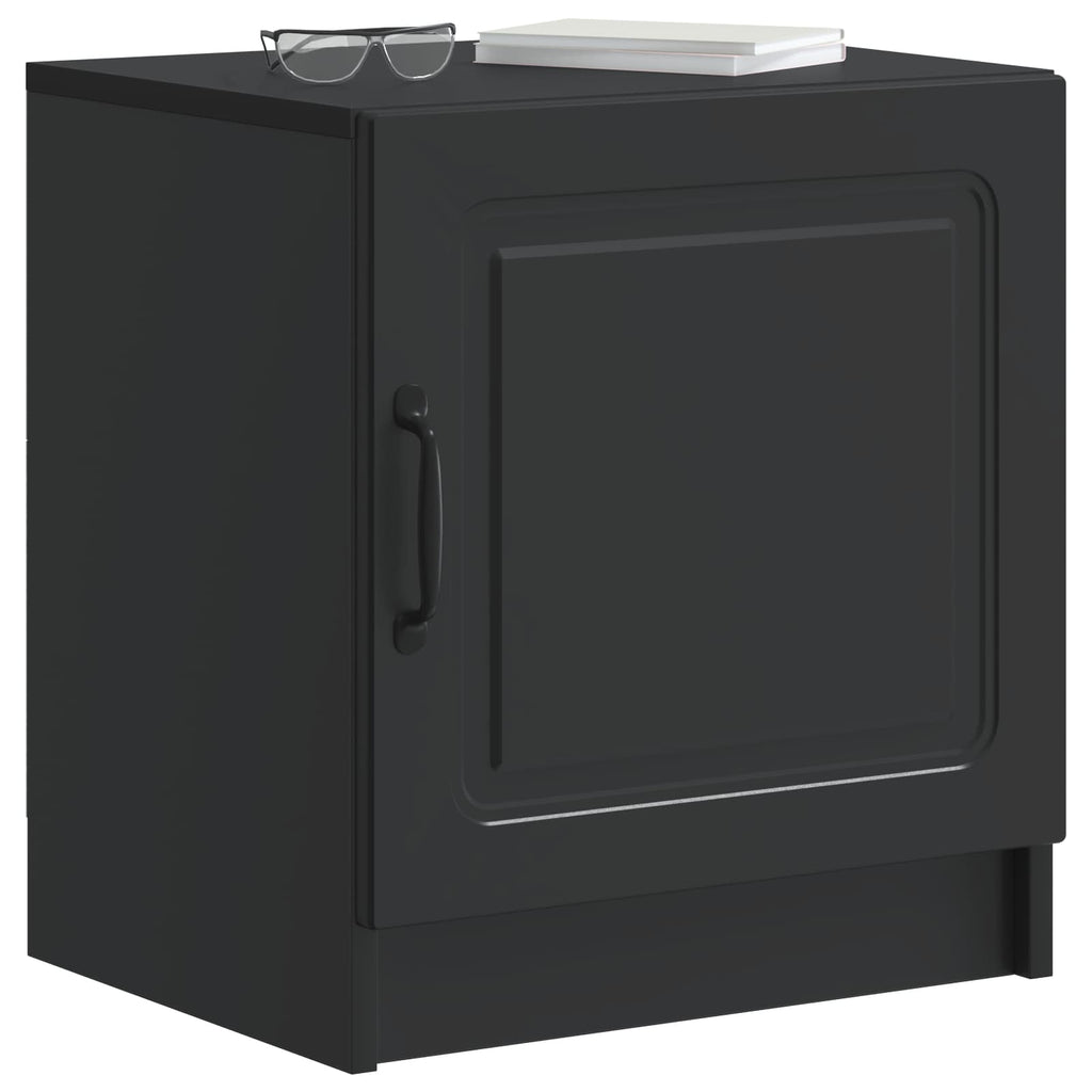vidaXL Szafka Nocna Czarny 43 x 34,5 x 47 cm Drewno inżynieryjne