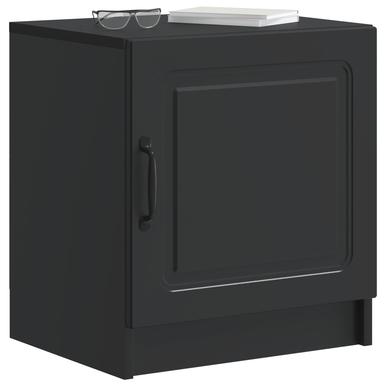 vidaXL Szafka Nocna Czarny 43 x 34,5 x 47 cm Drewno inżynieryjne