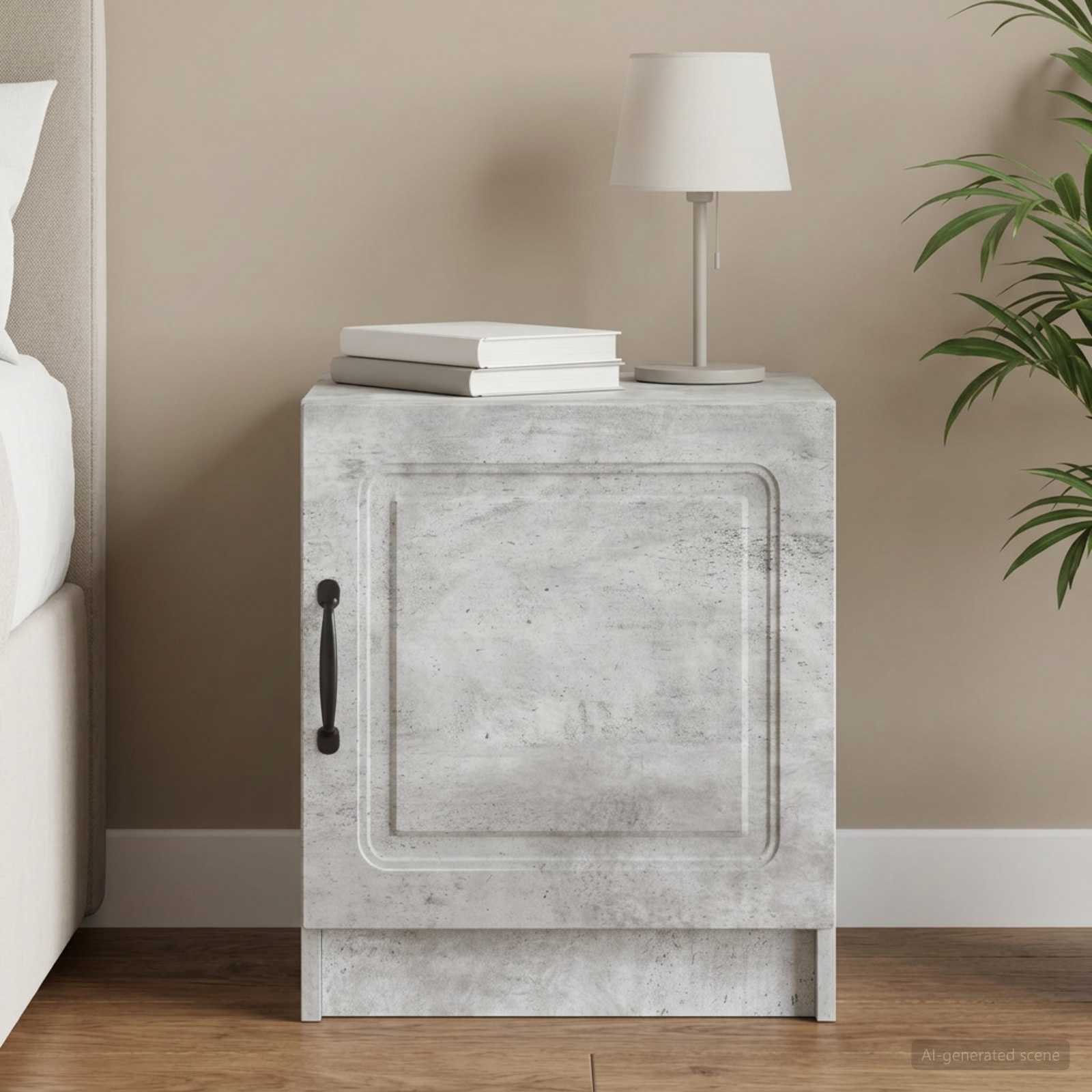 vidaXL Szafka Nocna Betonowy szary 43 x 34,5 x 47 cm