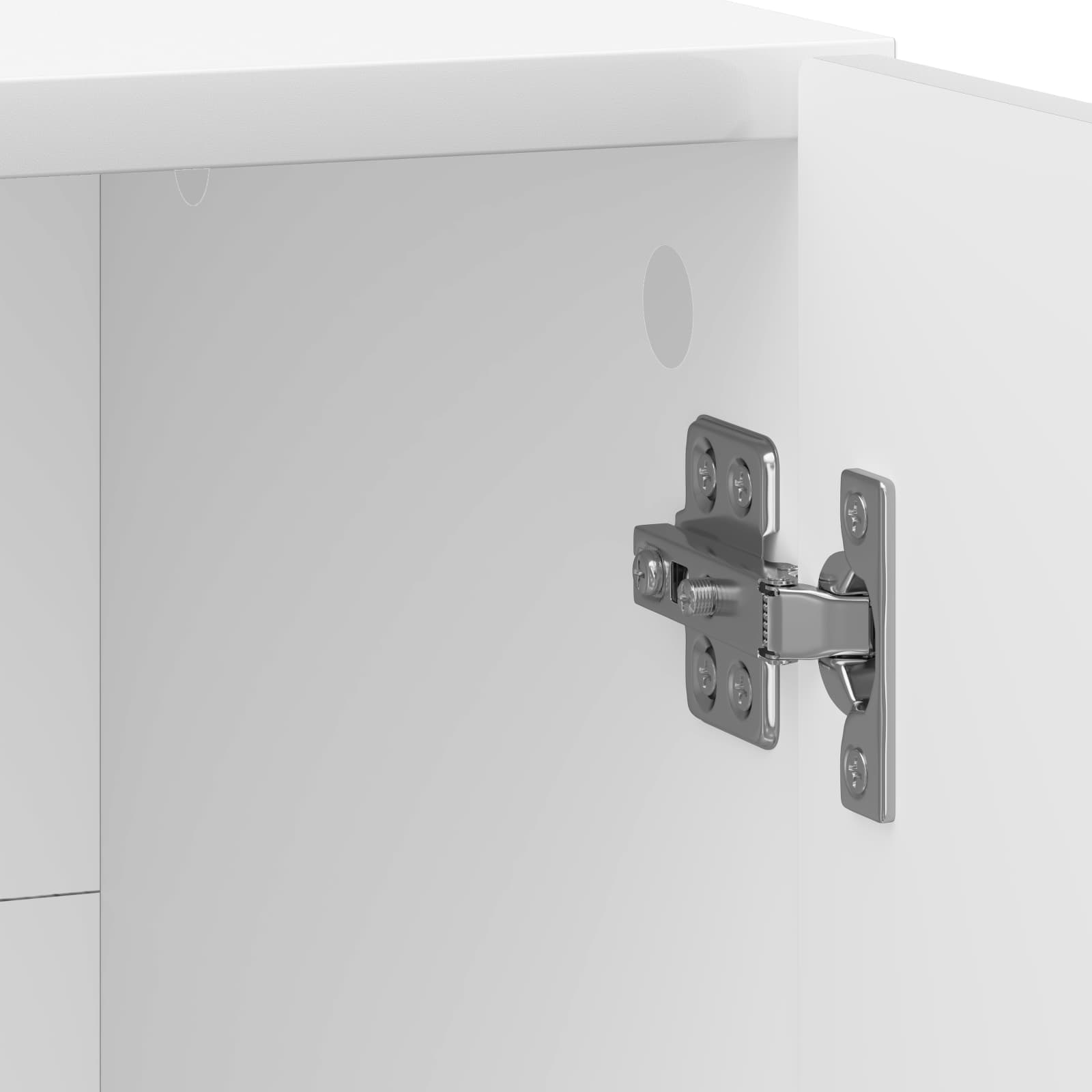 vidaXL Szafka Nocna 2 pcs Biały wysoki połysk 43 x 34,5 x 47 cm