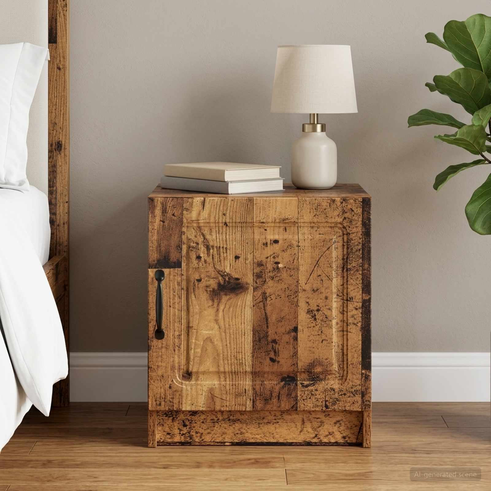 vidaXL Szafka Nocna Stare drewno 43 x 34,5 x 47 cm Drewno inżynieryjne