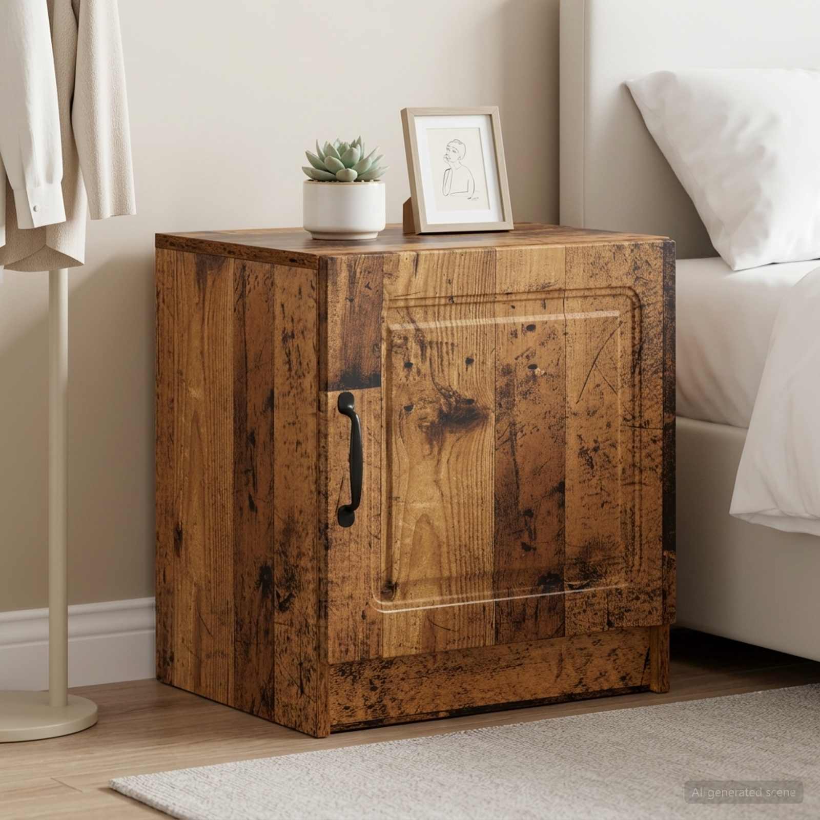 vidaXL Szafka Nocna 2 szt. Stare drewno 43 x 34,5 x 47 cm