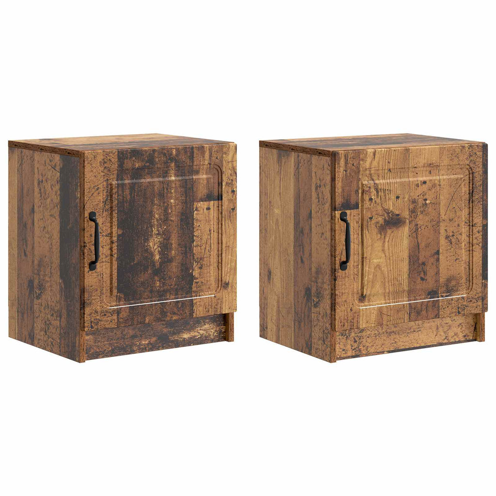 vidaXL Szafka Nocna 2 pcs Stare drewno 43 x 34,5 x 47 cm