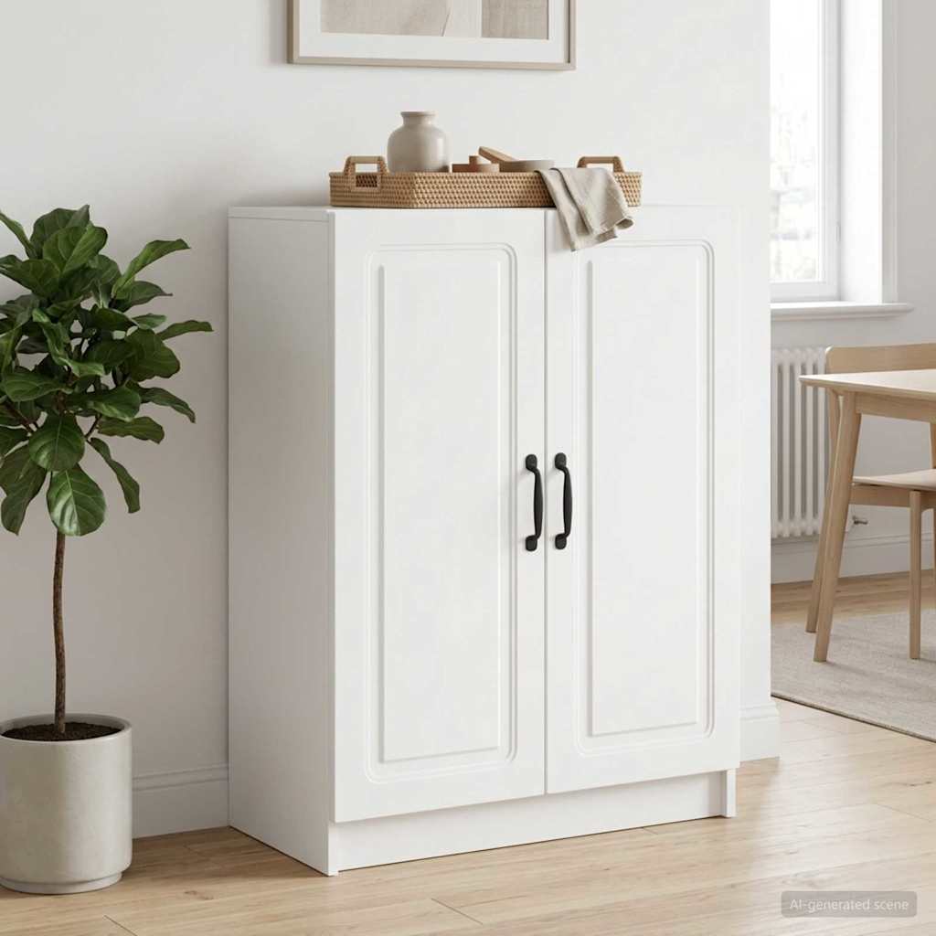 vidaXL Bufet Biały 66 x 34,5 x 87 cm Drewno inżynieryjne
