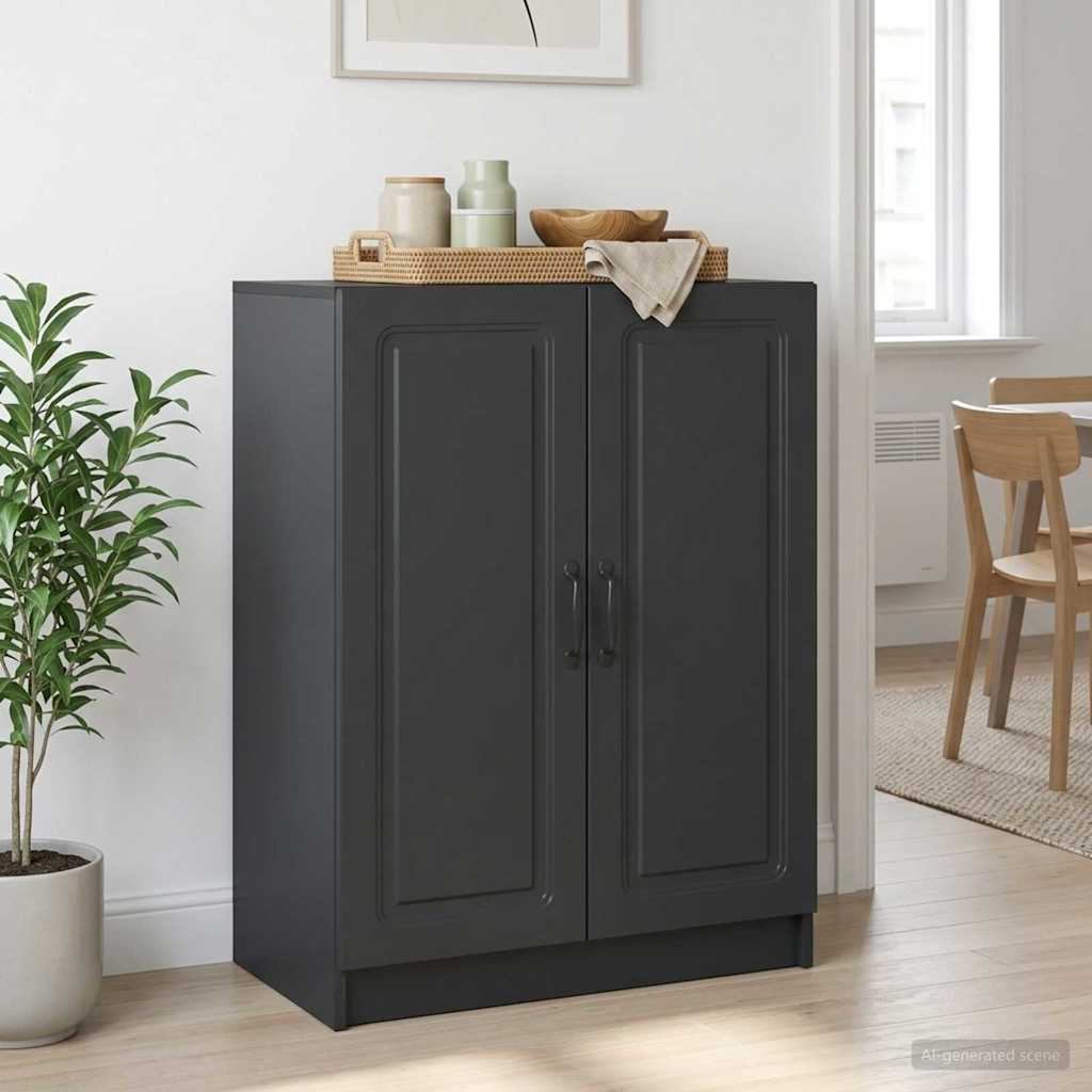 vidaXL Bufet Czarny 66 x 34,5 x 87 cm Drewno inżynieryjne
