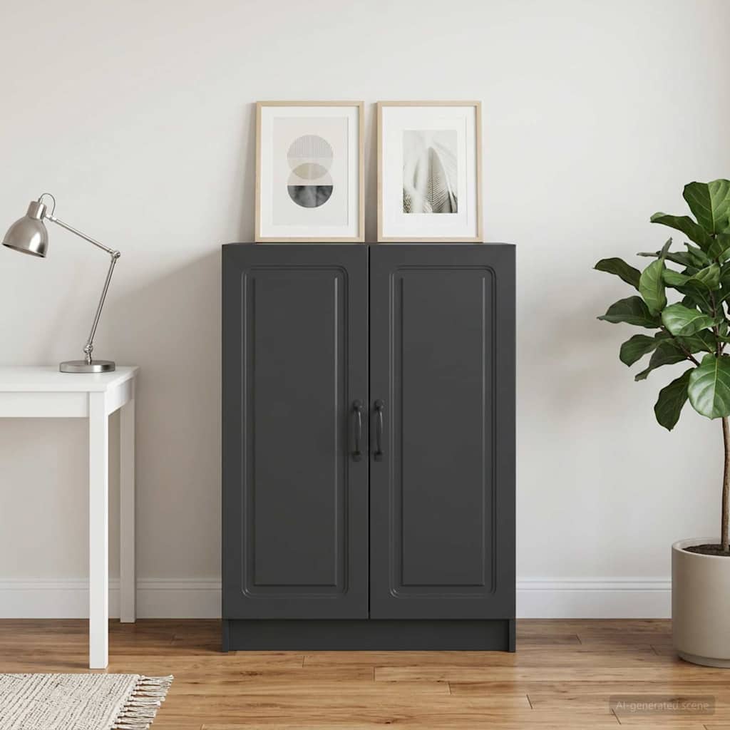 vidaXL Bufet Czarny 66 x 34,5 x 87 cm Drewno inżynieryjne