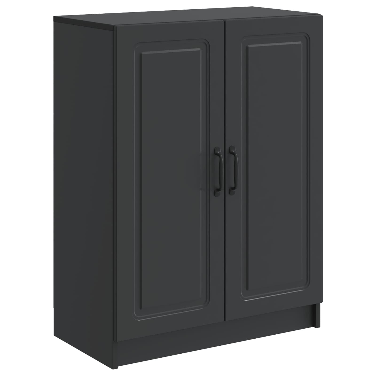vidaXL Bufet Czarny 66 x 34,5 x 87 cm Drewno inżynieryjne