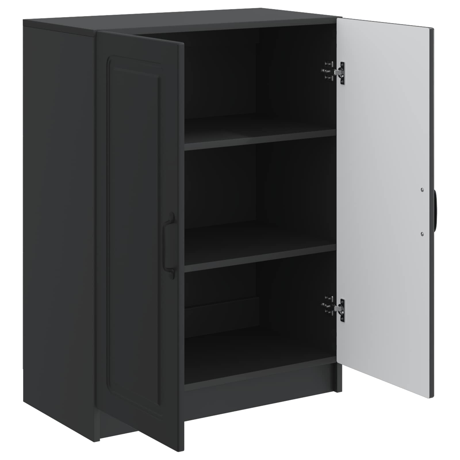 vidaXL Bufet Czarny 66 x 34,5 x 87 cm Drewno inżynieryjne