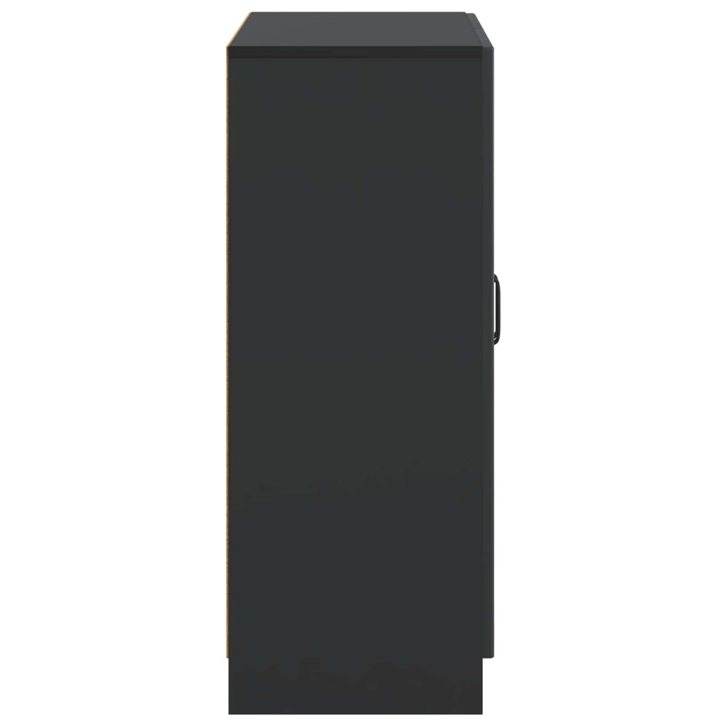 vidaXL Bufet Czarny 66 x 34,5 x 87 cm Drewno inżynieryjne