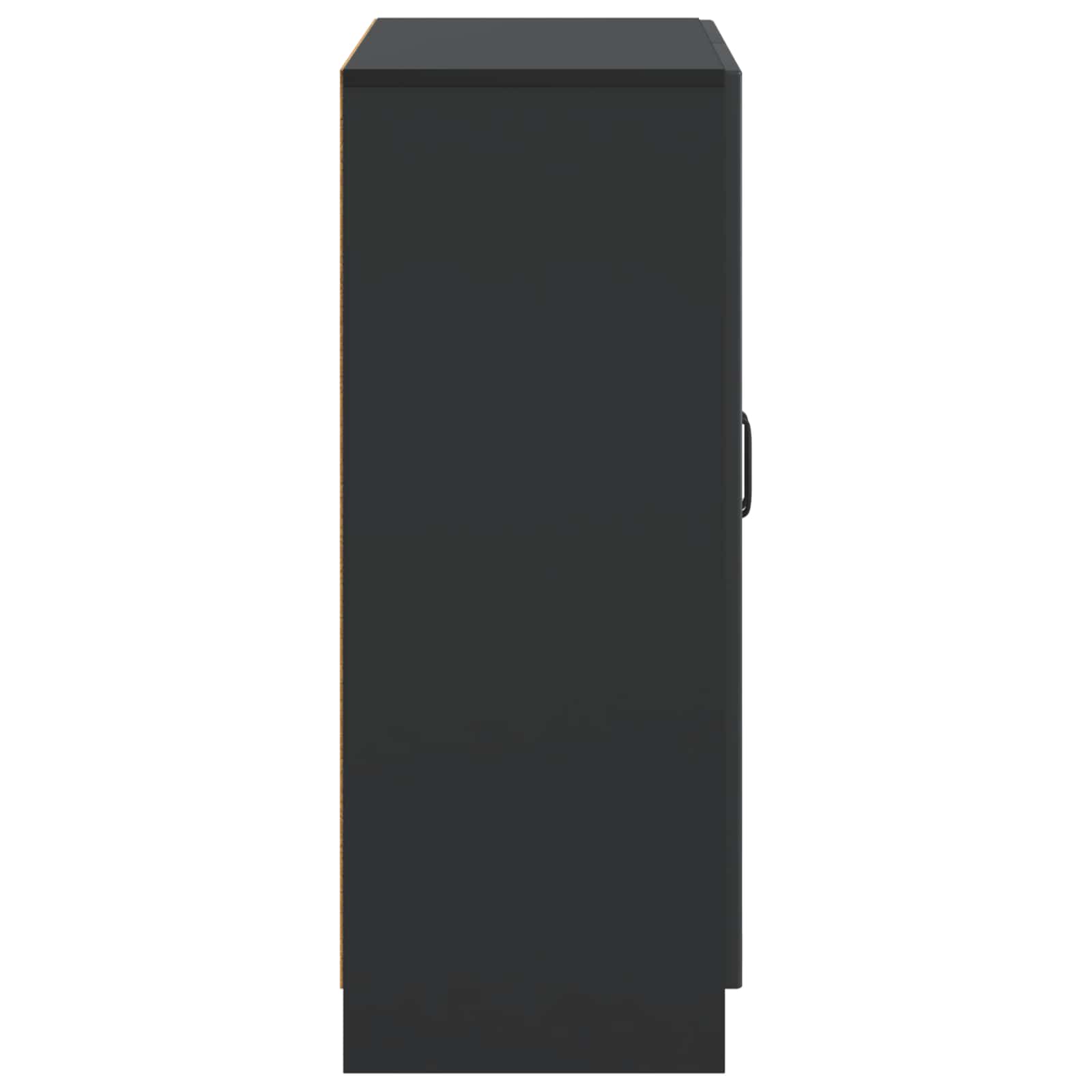 vidaXL Bufet Czarny 66 x 34,5 x 87 cm Drewno inżynieryjne