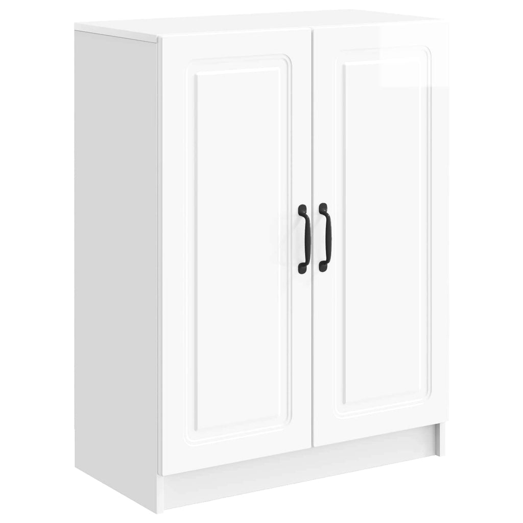 vidaXL Bufet Biały wysoki połysk 66 x 34,5 x 87 cm Drewno inżynieryjne