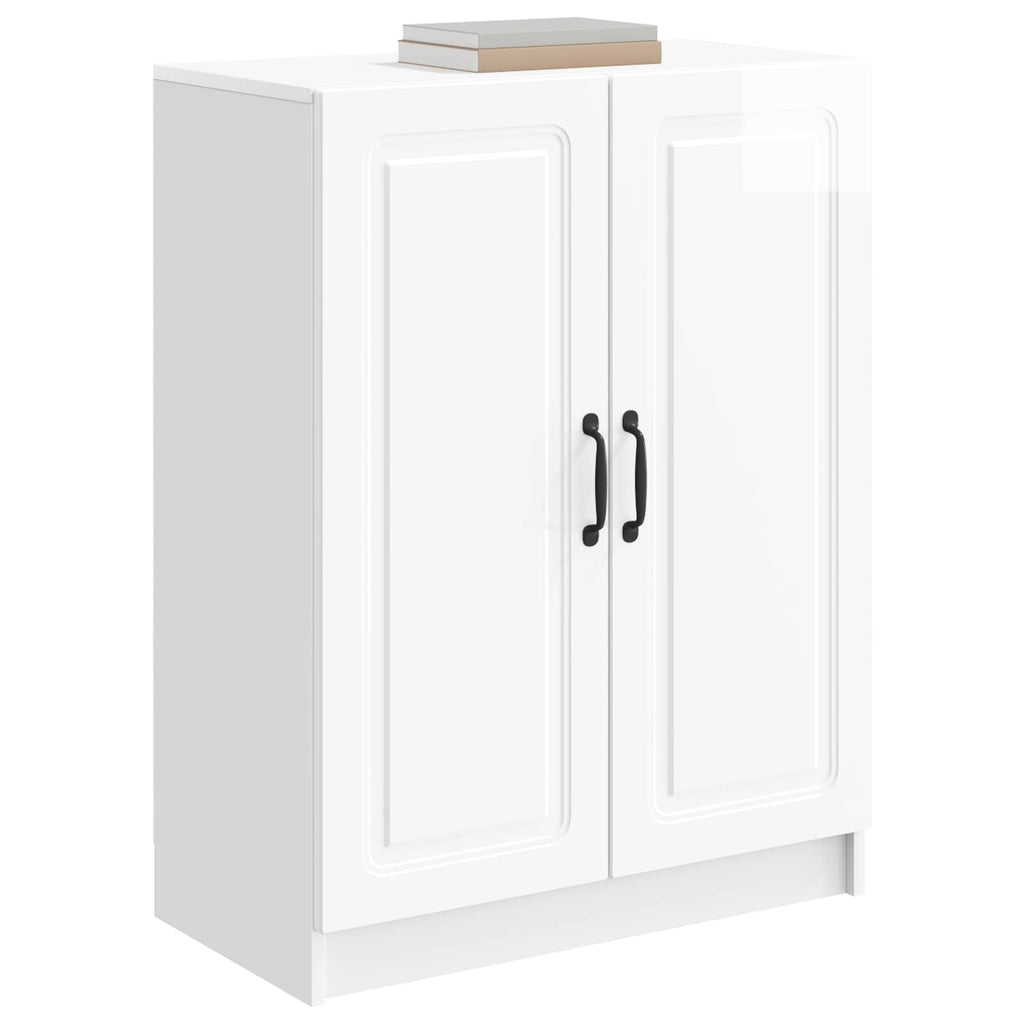 vidaXL Bufet Biały wysoki połysk 66 x 34,5 x 87 cm Drewno inżynieryjne