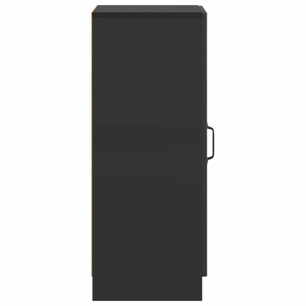 vidaXL Bufet Czarny 33 x 34,5 x 87 cm Drewno inżynieryjne