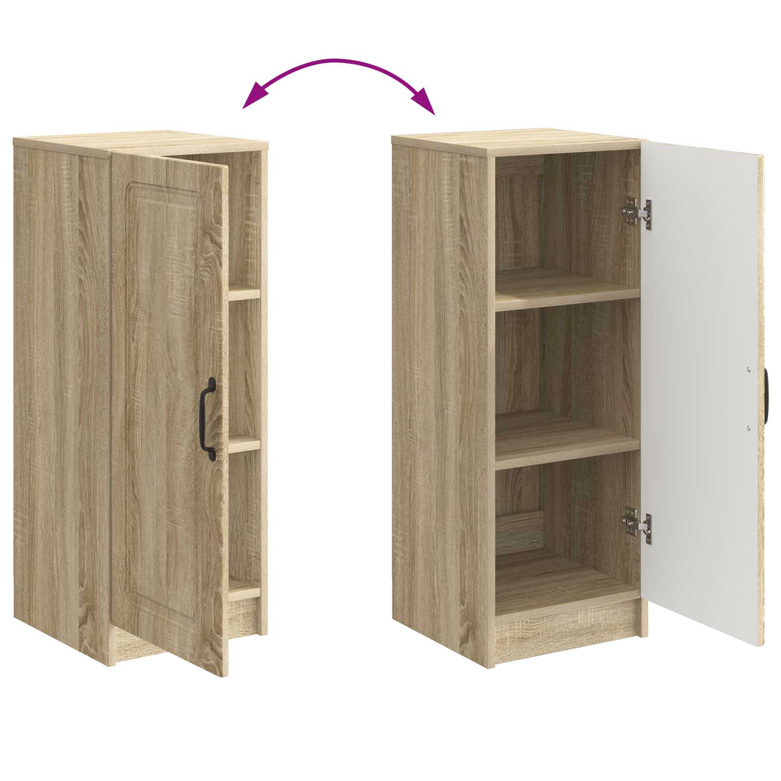 vidaXL Bufet dąb Sonoma 33 x 34,5 x 87 cm Drewno inżynieryjne