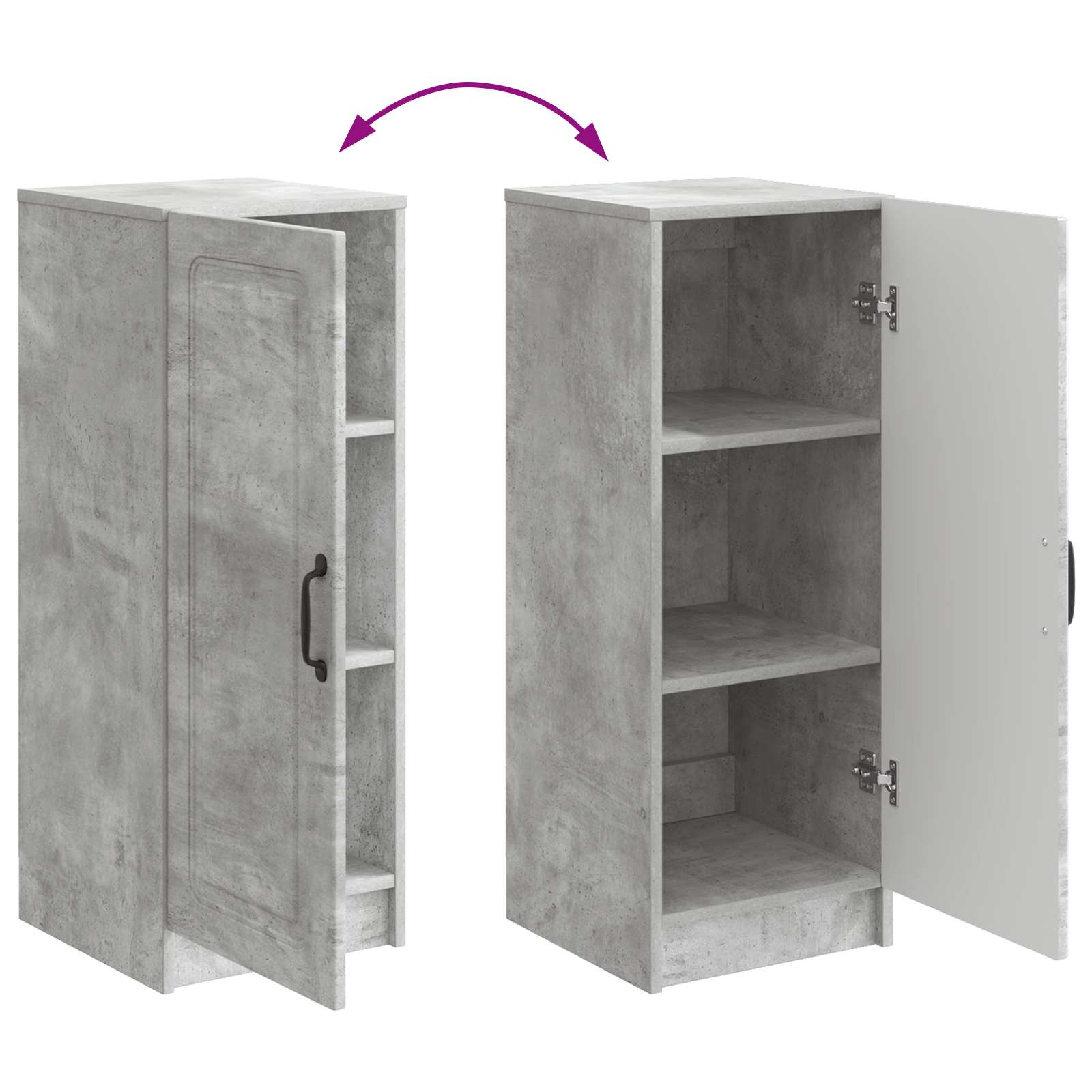 vidaXL Bufet Betonowy szary 33 x 34,5 x 87 cm Drewno inżynieryjne