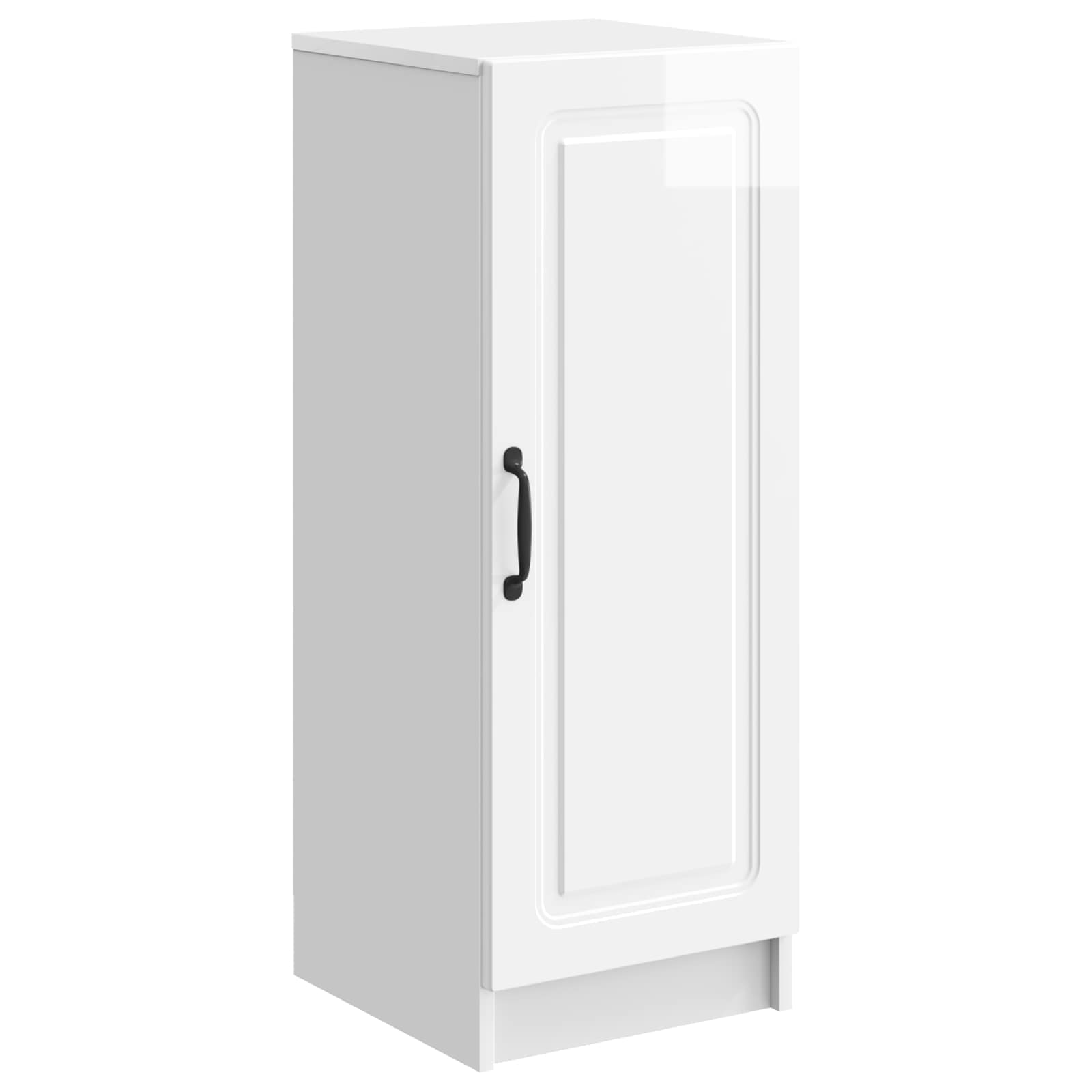 vidaXL Bufet Biały wysoki połysk 33 x 34,5 x 87 cm Drewno inżynieryjne
