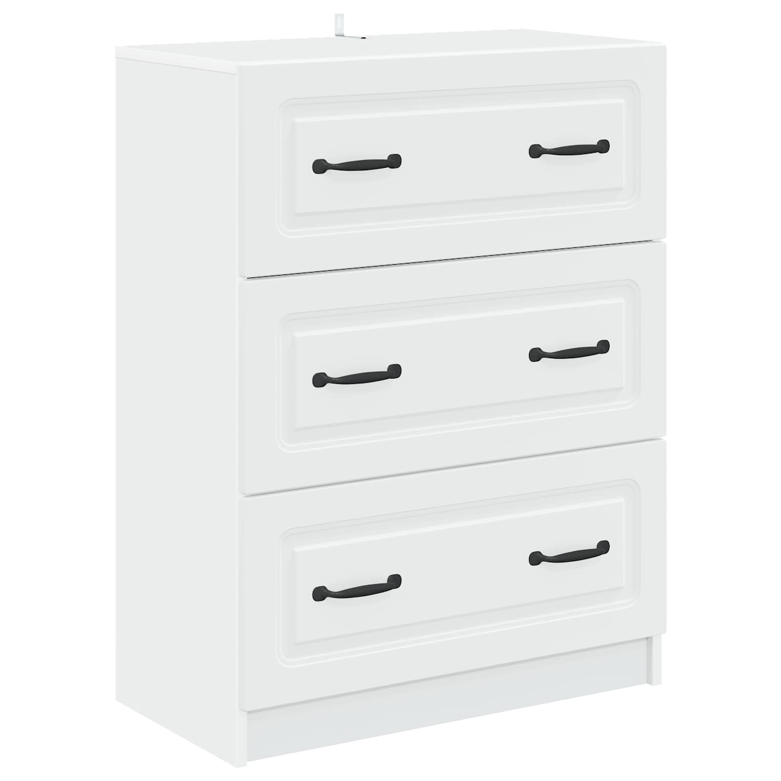 vidaXL Szafka z Szufladami Biały 66 x 34,5 x 87 cm Drewno inżynieryjne