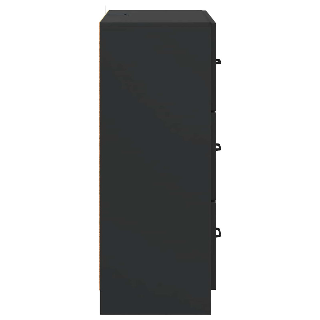 vidaXL Szafka z Szufladami Czarny 66 x 34,5 x 87 cm