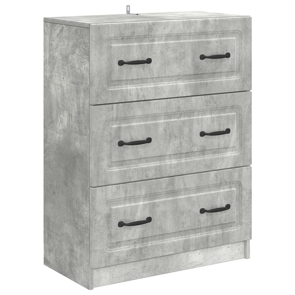 vidaXL Szafka z Szufladami Betonowy szary 66 x 34,5 x 87 cm