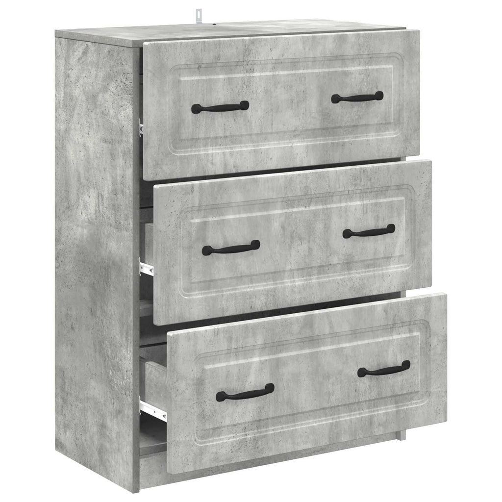 vidaXL Szafka z Szufladami Betonowy szary 66 x 34,5 x 87 cm