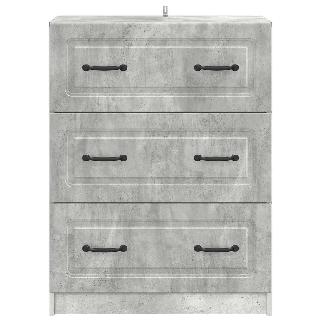 vidaXL Szafka z Szufladami Betonowy szary 66 x 34,5 x 87 cm