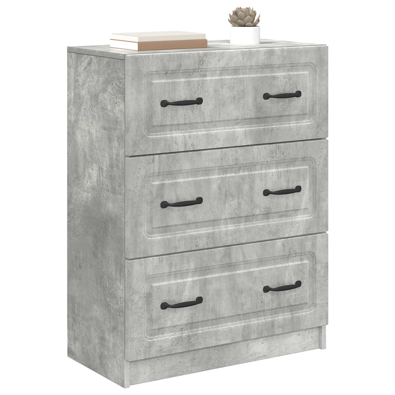 vidaXL Szafka z Szufladami Betonowy szary 66 x 34,5 x 87 cm