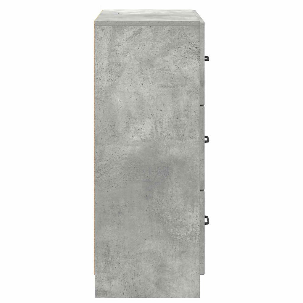 vidaXL Szafka z Szufladami Betonowy szary 66 x 34,5 x 87 cm