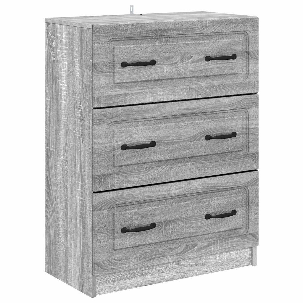 vidaXL Szafka z Szufladami Szary Sonoma 66 x 34,5 x 87 cm