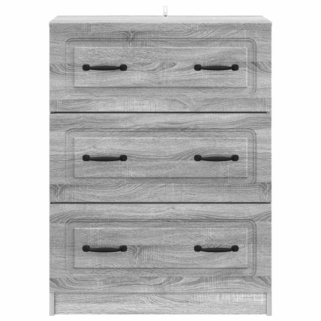 vidaXL Szafka z Szufladami Szary Sonoma 66 x 34,5 x 87 cm