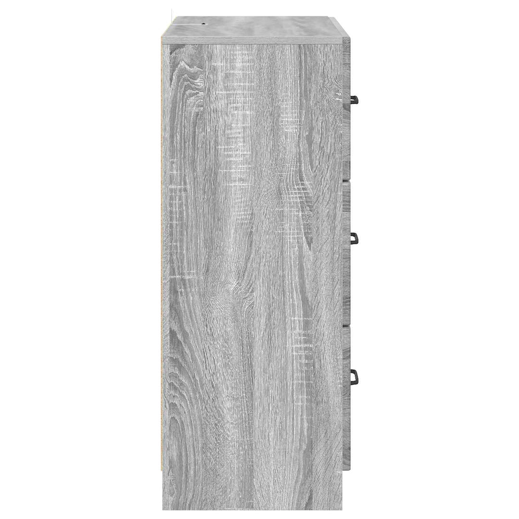 vidaXL Szafka z Szufladami Szary Sonoma 66 x 34,5 x 87 cm