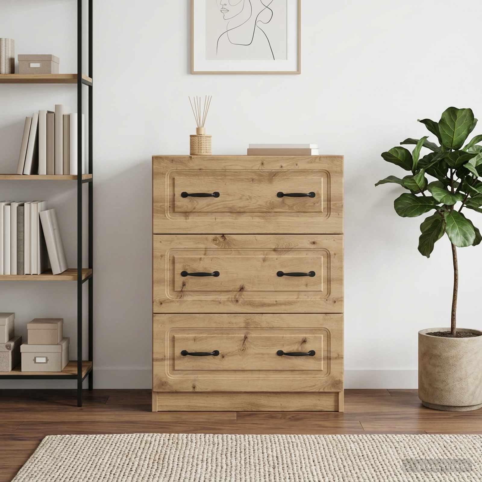 vidaXL Szafka z Szufladami 66 x 34,5 x 87 cm Drewno inżynieryjne