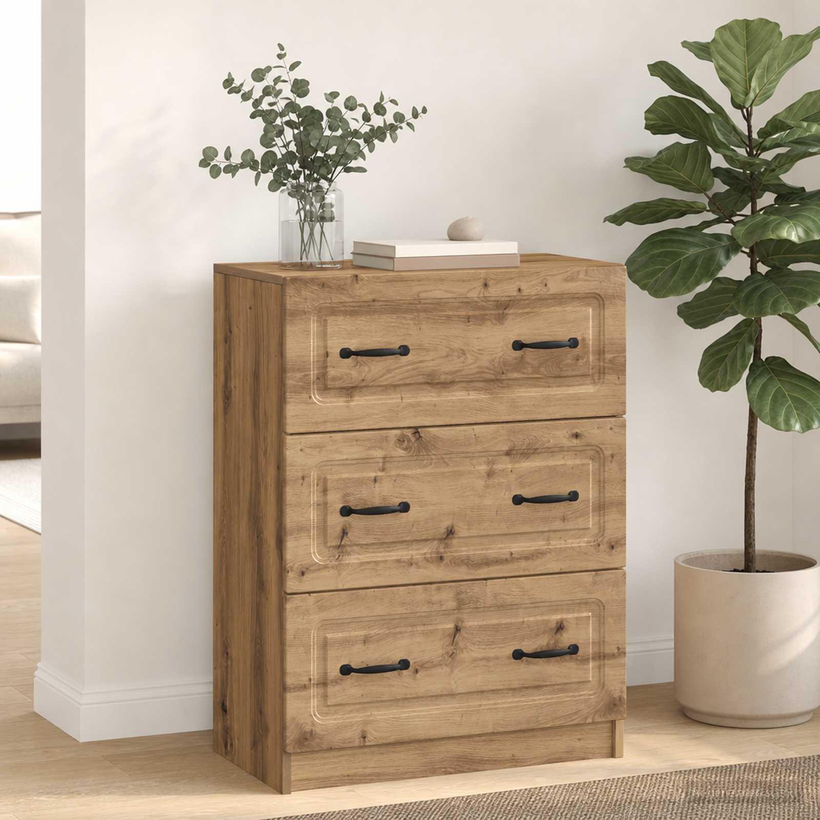 vidaXL Szafka z Szufladami 66 x 34,5 x 87 cm Drewno inżynieryjne