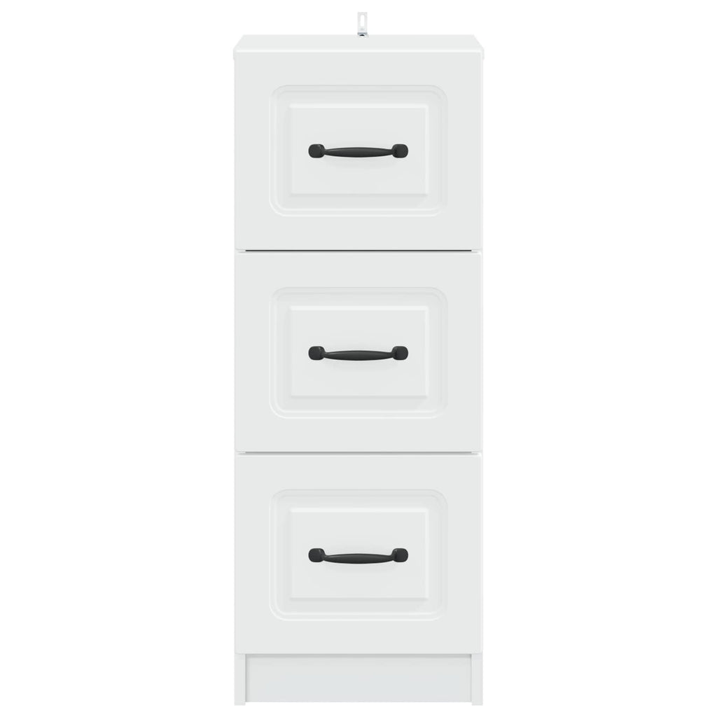 vidaXL Szafka z Szufladami Biały 33 x 34,5 x 87 cm Drewno inżynieryjne