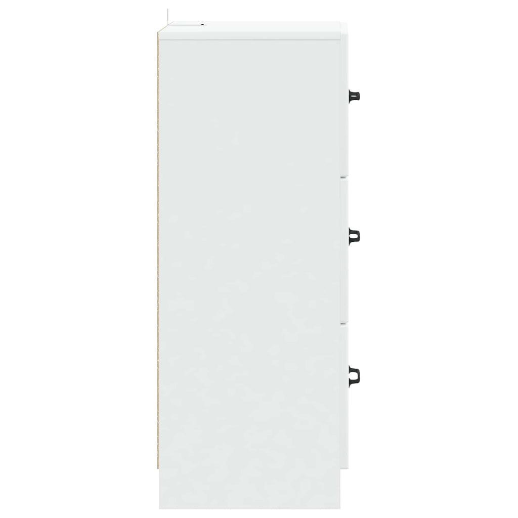 vidaXL Szafka z Szufladami Biały 33 x 34,5 x 87 cm Drewno inżynieryjne