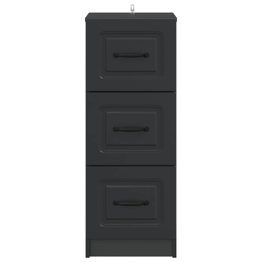 vidaXL Szafka z Szufladami Czarny 33 x 34,5 x 87 cm