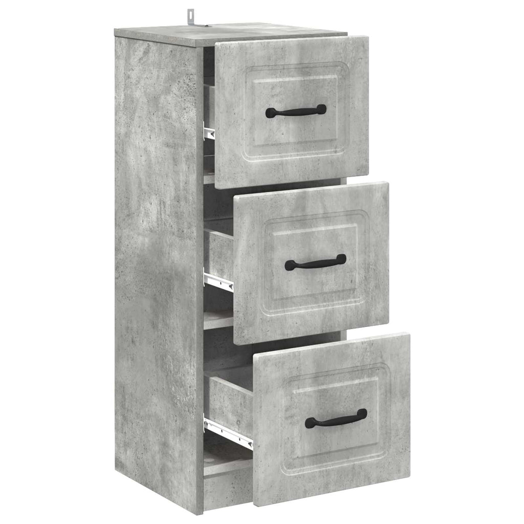 vidaXL Szafka z Szufladami Betonowy szary 33 x 34,5 x 87 cm