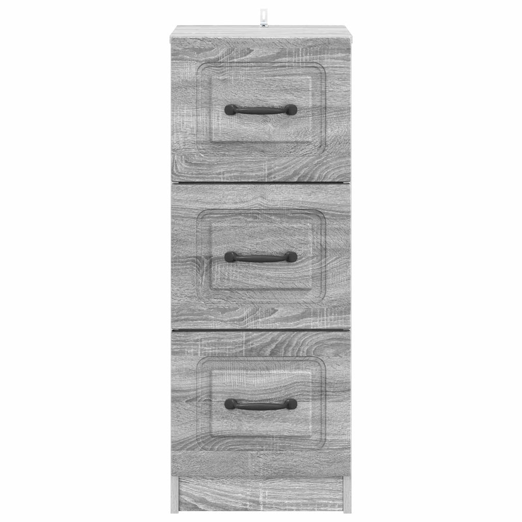 vidaXL Szafka z Szufladami Szary Sonoma 33 x 34,5 x 87 cm