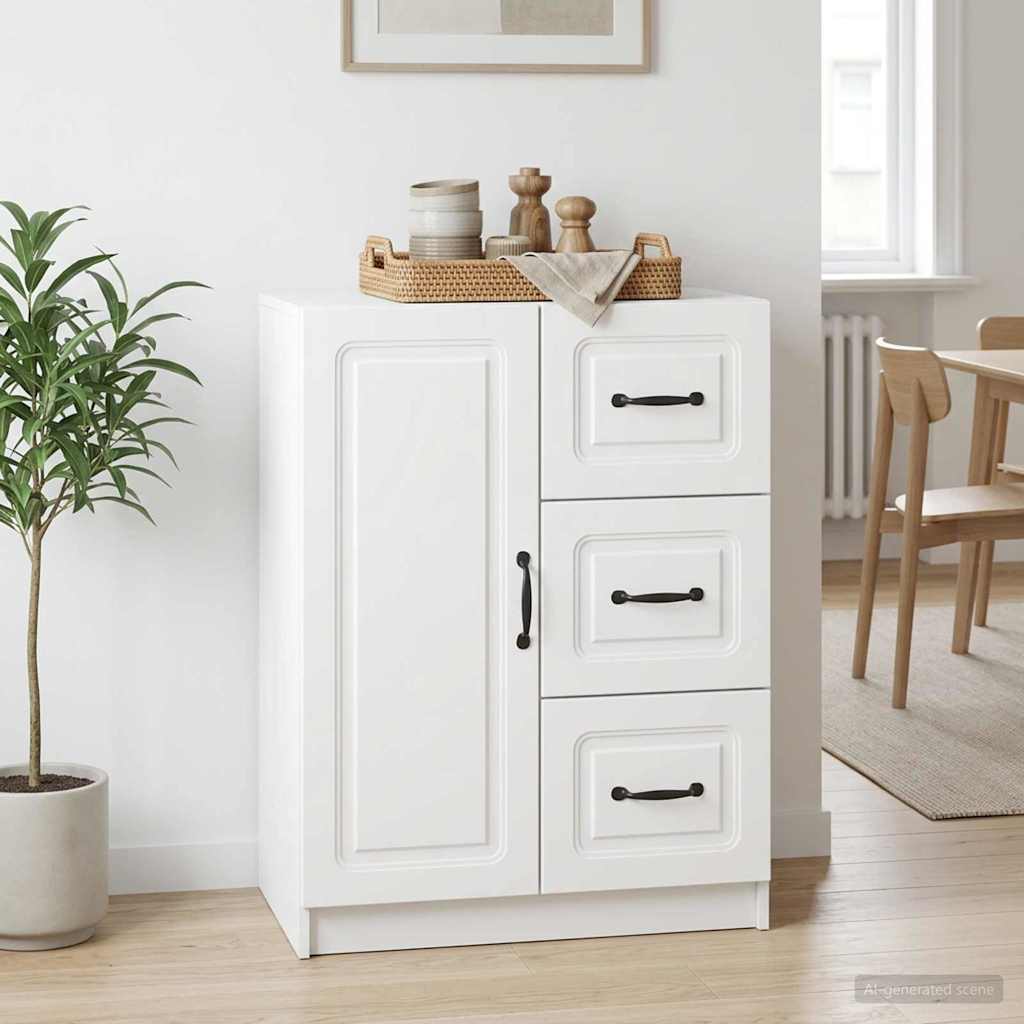 vidaXL Bufet Biały 66 x 34,5 x 87 cm Drewno inżynieryjne