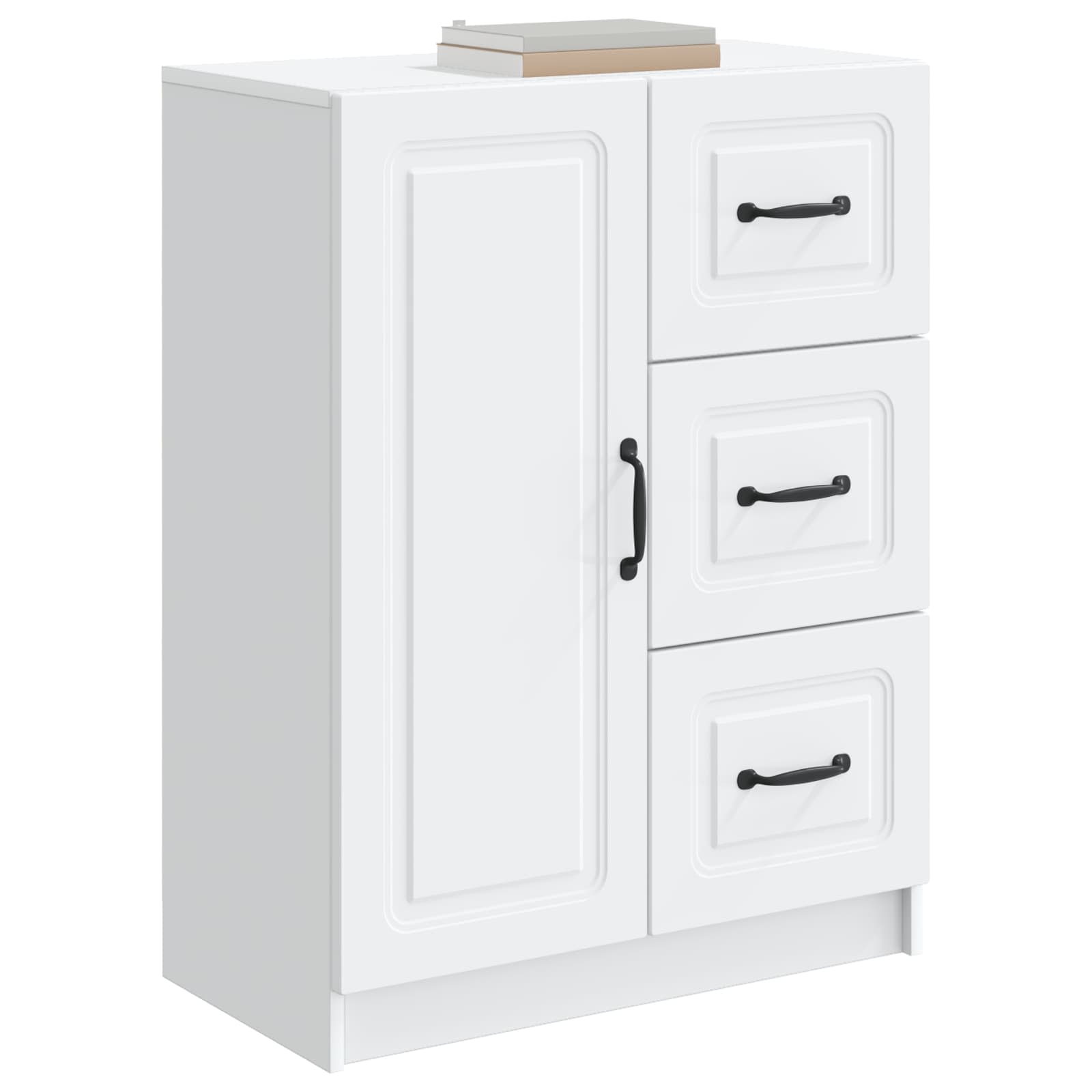 vidaXL Bufet Biały 66 x 34,5 x 87 cm Drewno inżynieryjne