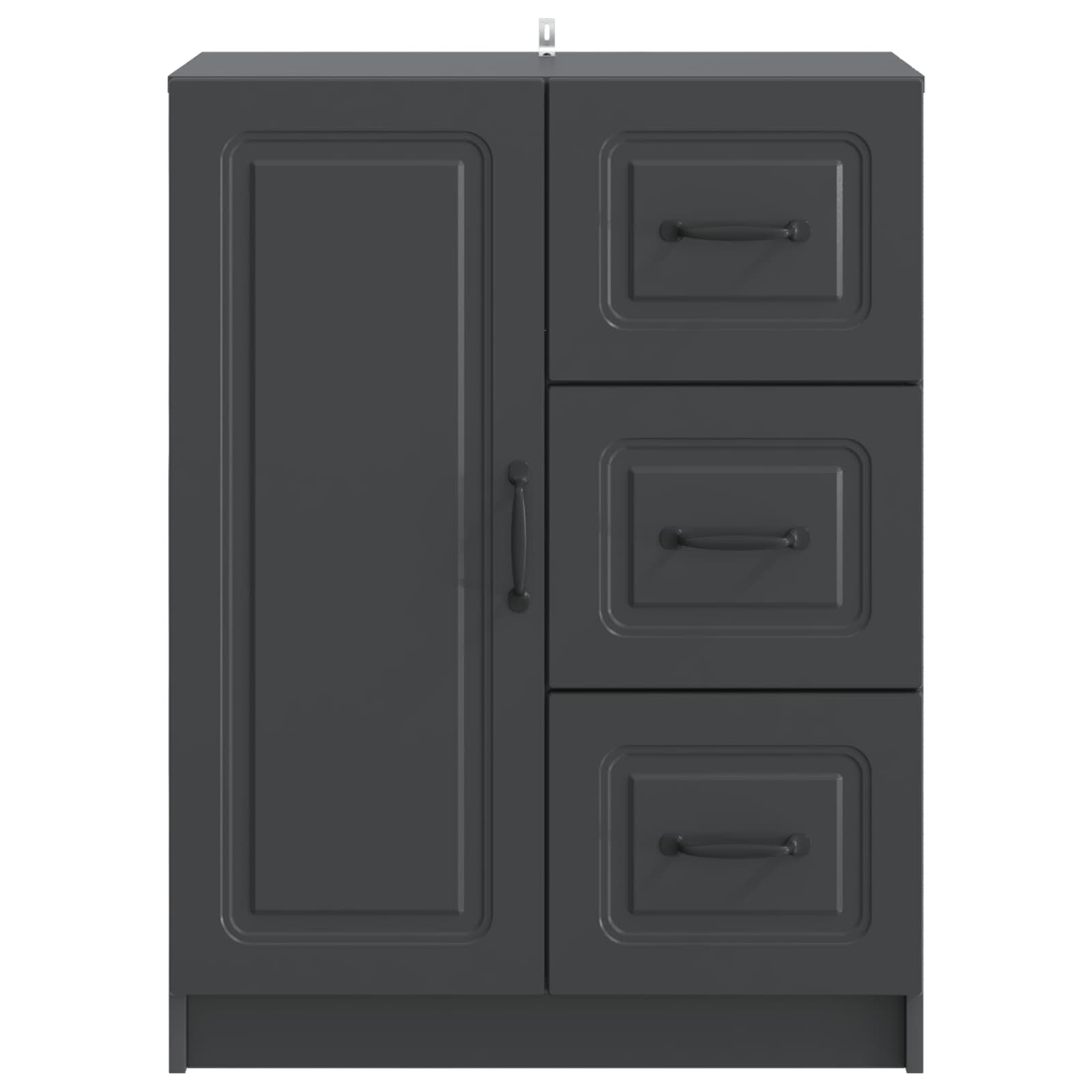 vidaXL Bufet z szufladą Czarny 66 x 34,5 x 87 cm Drewno inżynieryjne
