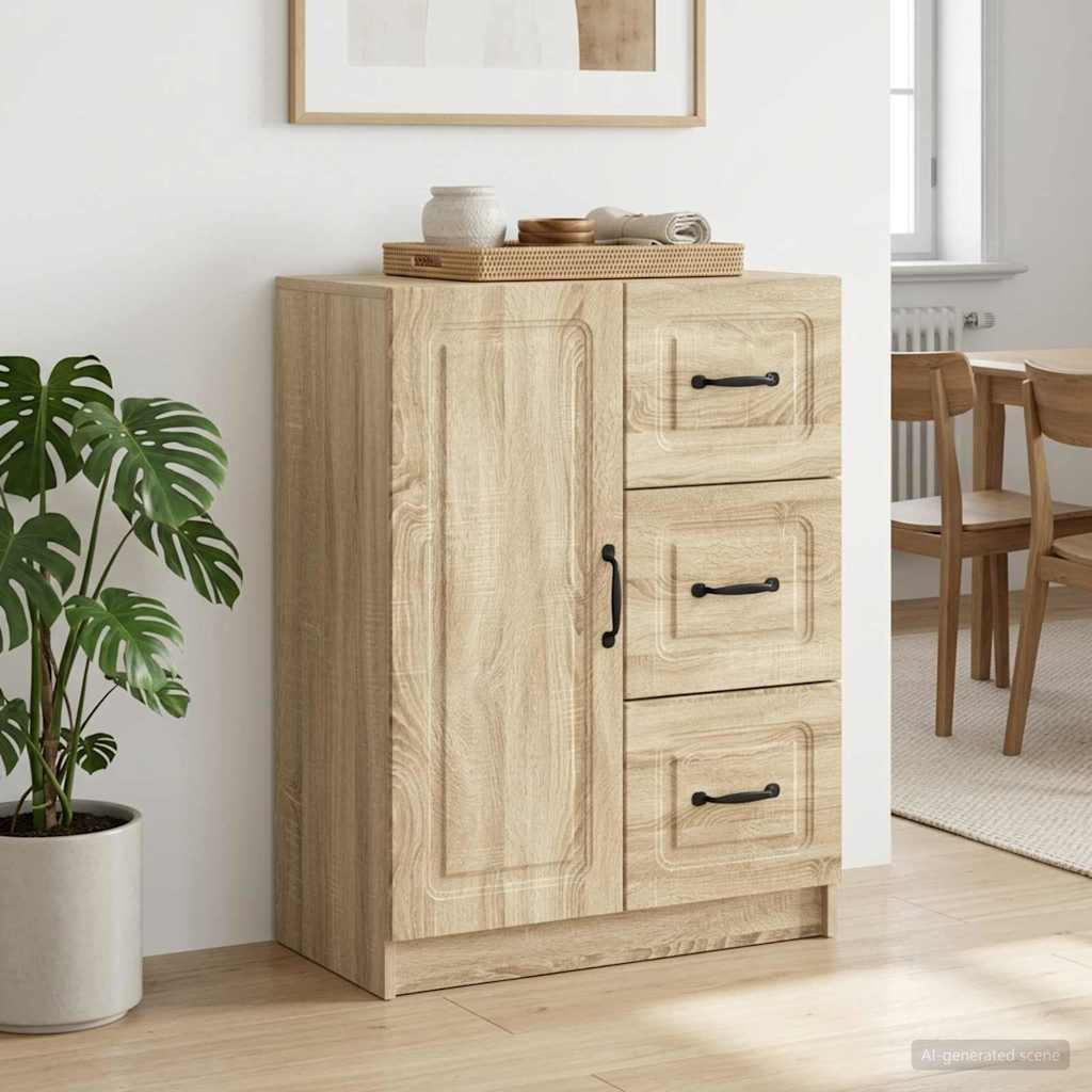 vidaXL Bufet dąb Sonoma 66 x 34,5 x 87 cm Drewno inżynieryjne