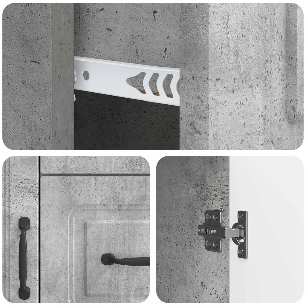 vidaXL Bufet Betonowy szary 66 x 34,5 x 87 cm Drewno inżynieryjne