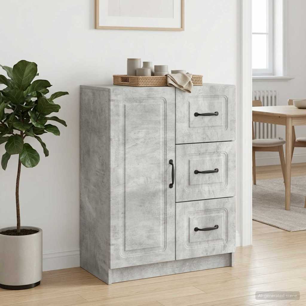 vidaXL Bufet Betonowy szary 66 x 34,5 x 87 cm Drewno inżynieryjne