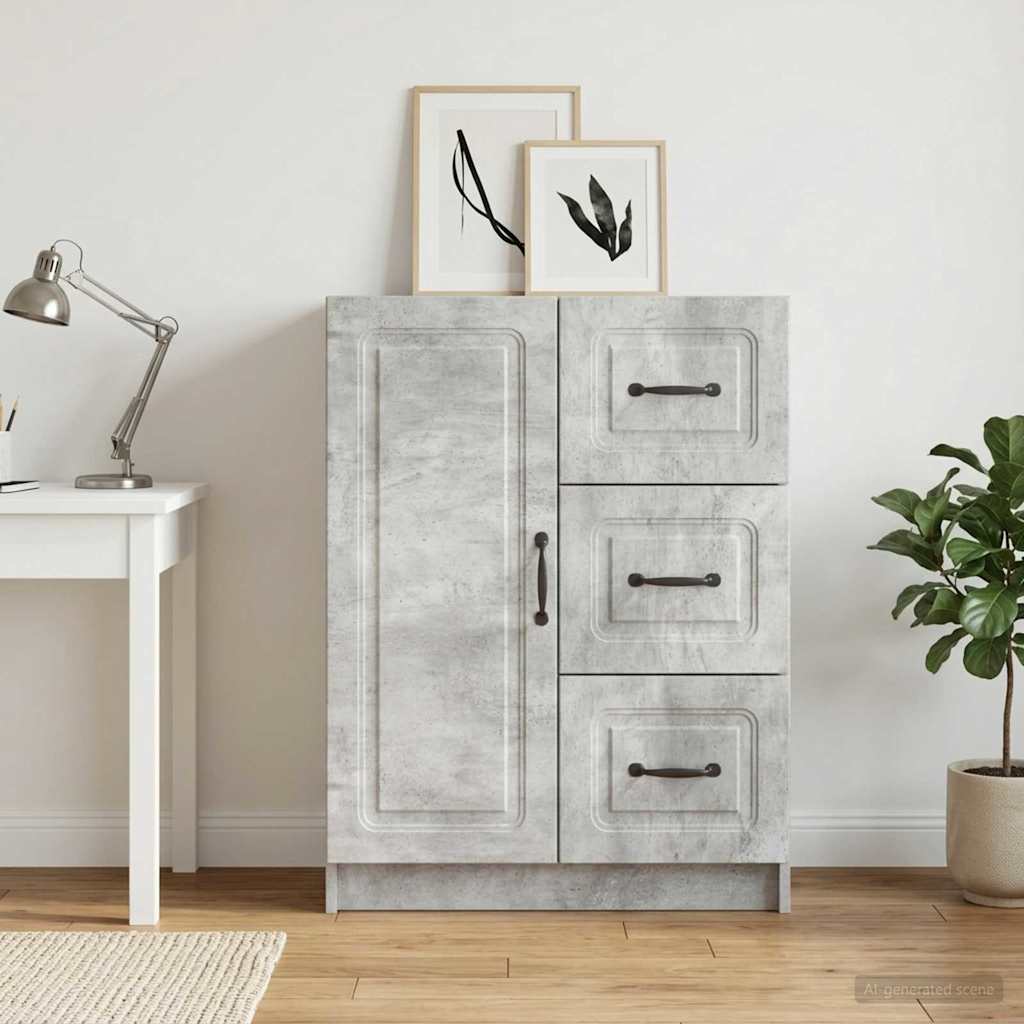 vidaXL Bufet Betonowy szary 66 x 34,5 x 87 cm Drewno inżynieryjne