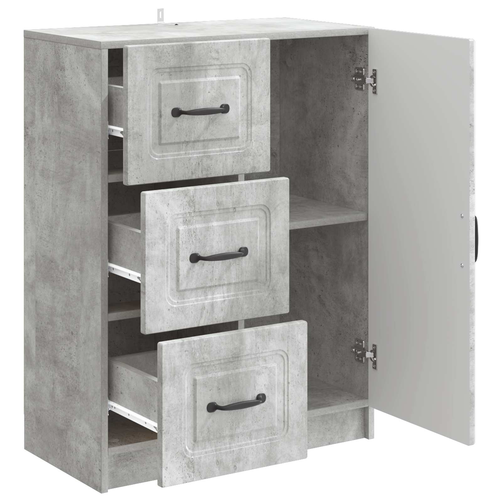 vidaXL Bufet Betonowy szary 66 x 34,5 x 87 cm Drewno inżynieryjne