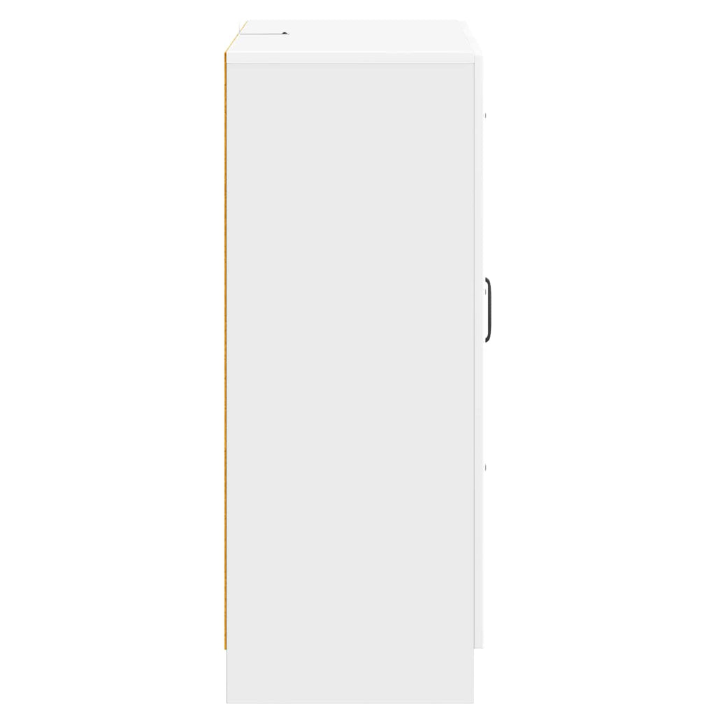 vidaXL Bufet Biały wysoki połysk 66 x 34,5 x 87 cm Drewno inżynieryjne