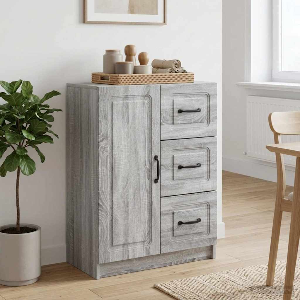 vidaXL Bufet Szary Sonoma 66 x 34,5 x 87 cm Drewno inżynieryjne
