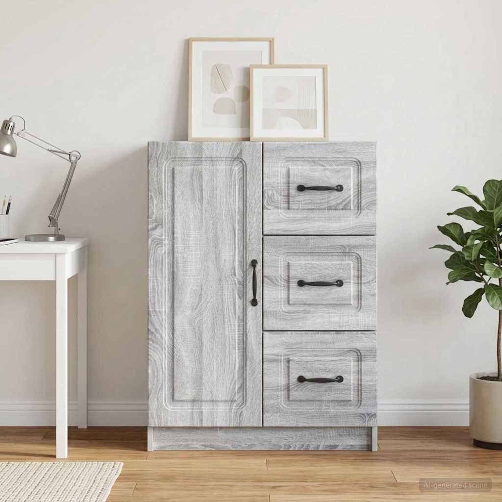 vidaXL Bufet Szary Sonoma 66 x 34,5 x 87 cm Drewno inżynieryjne