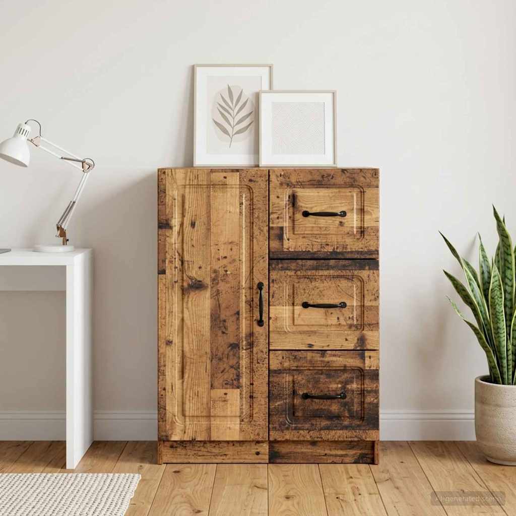 vidaXL Bufet Stare drewno 66 x 34,5 x 87 cm Drewno inżynieryjne